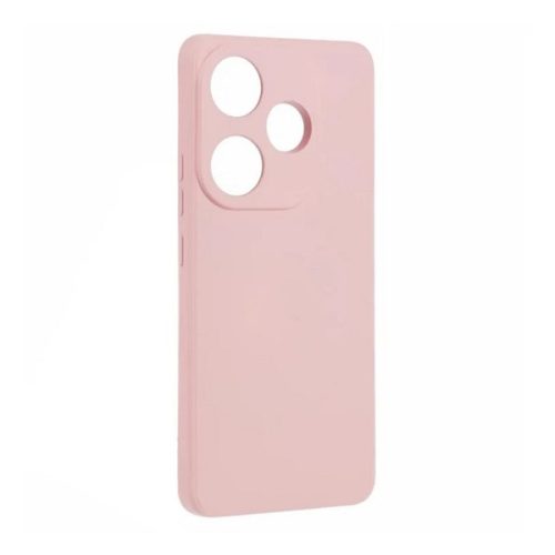 Szilikon telefonvédő (matt, mikrofiber plüss karcolásmentesítő belső, prémium) RÓZSASZÍN