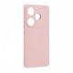 Szilikon telefonvédő (matt, mikrofiber plüss karcolásmentesítő belső, prémium) RÓZSASZÍN