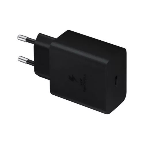 SAMSUNG hálózati töltő Type-C aljzat (45W, EP-T4510EBE, PD gyorstöltő 2.0) FEKETE