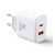 JOYROOM TCF05 hálózati töltő USB+Type-C aljzat (20W, PD gyorstöltő 3.0) FEHÉR