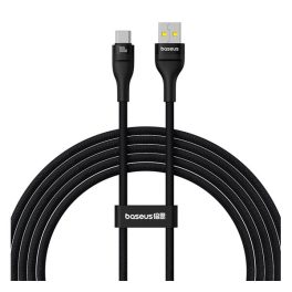 BASEUS FLASH 2 adatkábel (USB - Type-C, 100W, 5A, PD gyorstöltő, 200cm, törésgátló, cipőfűző) FEKETE   BASEUS FLASH 2 adatkábel (USB - Type-C, 100W, 5A, PD gyorstöltő, 200cm, törésgátló, cipőfűző) FEKETE