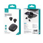 USAMS ID25 bluetooth fülhallgató SZTEREO (v5.3, TWS, zajszűrő + töltőtok) FEKETE