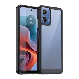   Szilikon telefonvédő (ütésállóság, átlátszó hátlap) FEKETE