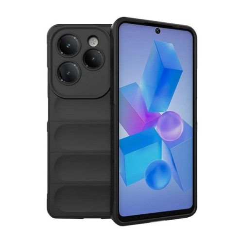 Szilikon telefonvédő (ütésállóság, kameravédő, 3D) FEKETE