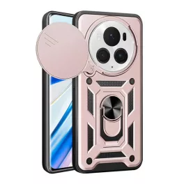   Defender szilikon telefonvédő (ütésállóság, tartógyűrű, kameravédő) ROZÉARANY