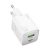 HOCO N41 hálózati töltő USB+Type-C aljzat (20W, GaN, PD gyorstöltő 3.0) FEHÉR