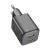 HOCO N41 hálózati töltő USB+Type-C aljzat (20W, GaN, PD gyorstöltő 3.0) FEKETE