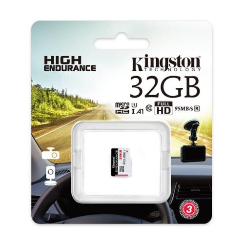 KINGSTON memóriakártya 32GB (microSDXC High Endurance - Class 10, A1, UHS-1, U1)