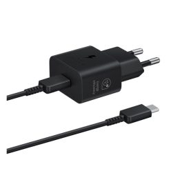 SAMSUNG hálózati töltő Type-C aljzat (25W, GaN, PD gyorstöltő + Type-C kábel) FEKETE   SAMSUNG hálózati töltő Type-C aljzat (25W, GaN, PD gyorstöltő + Type-C kábel) FEKETE