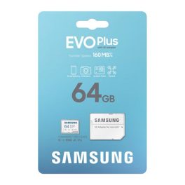   SAMSUNG memóriakártya 64GB (microSDXC EVOPlus Blue Wave - Class 10, UHS-1) + SD adapter
