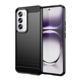 Szilikon telefonvédő (ütésállóság, légpárnás sarok, szálcsiszolt, karbon minta) FEKETE   Szilikon telefonvédő (ütésállóság, légpárnás sarok, szálcsiszolt, karbon minta) FEKETE
