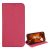 Tok álló, bőr hatású (FLIP, oldalra nyíló, asztali tartó, kártyazseb, textil hatás) RÓZSASZÍN