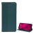 Tok álló, bőr hatású (FLIP, oldalra nyíló, asztali tartó, lóhere) SÖTÉTZÖLD