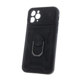 Defender szilikon telefonvédő (ütésállóság, tartógyűrű, kameravédő) FEKETE   Defender szilikon telefonvédő (ütésállóság, tartógyűrű, kameravédő) FEKETE