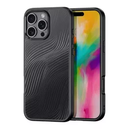  DUX DUCIS AIMO szilikon telefonvédő (ütésállóság, kameravédő, matt, hullám) FEKETE