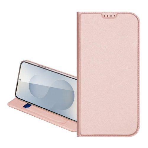 DUX DUCIS SKIN PRO tok álló, bőr hatású (FLIP, oldalra nyíló, kártyazseb, asztali tartó) RÓZSASZÍN