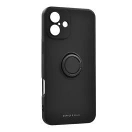   ROAR AMBER szilikon telefonvédő (tartógyűrű, mágneses, kameravédő) FEKETE