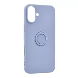   Szilikon telefonvédő (tartógyűrű, mikrofiber plüss belső, mágneses, kameravédő) LILA