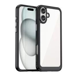   Szilikon telefonvédő (ütésállóság, átlátszó hátlap) FEKETE