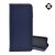 Tok álló, valódi bőr (FLIP, oldalra nyíló, asztali tartó) SÖTÉTKÉK