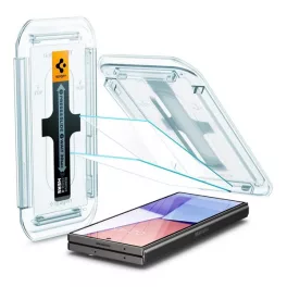   SPIGEN EZ FIT képernyővédő üveg 2db (2.5D, tokbarát, ultravékony, 0.2mm, 9H + segédkeret) ÁTLÁTSZÓ