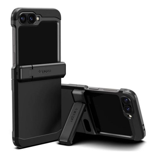 SPIGEN TOUGH ARMOR szilikon telefonvédő (ütésállóság, kitámasztó) FEKETE