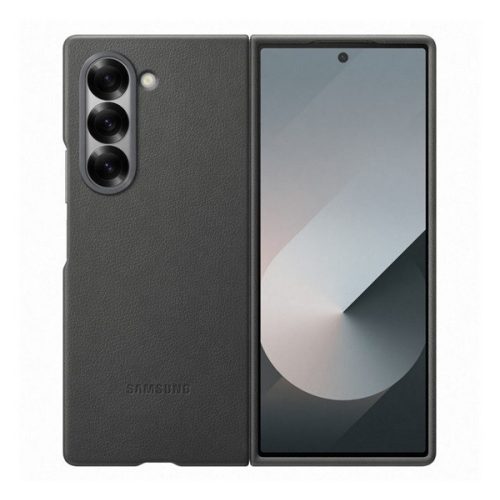 SAMSUNG műanyag telefonvédő (ECO vegán bőr hátlap) SÖTÉTSZÜRKE