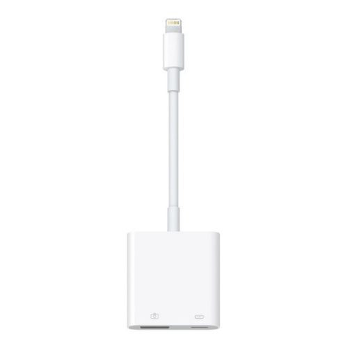 APPLE adapter kábel (USB 3.0+lightning aljzat - lightning, 12cm) fehér