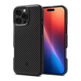   SPIGEN CORE ARMOR szilikon telefonvédő (ütésállóság, kameravédő, csíkos) FEKETE