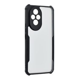   Szilikon telefonvédő (ütésállóság, légpárnás sarok, akril hátlap, kameravédő) FEKETE