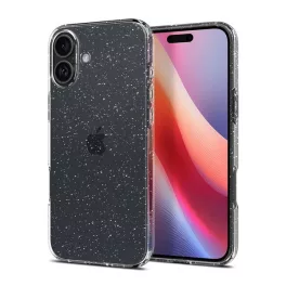   SPIGEN LIQUID CRYSTAL GLITTER szilikon telefonvédő (ütésállóság, légpárnás sarok, csillámporos) ÁTLÁTSZÓ
