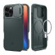 SPIGEN OPTIK ARMOR MAG szilikon telefonvédő (kameravédő, MagSafe) SÖTÉTZÖLD