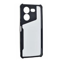   Szilikon telefonvédő (ütésállóság, légpárnás sarok, akril hátlap, kameravédő) FEKETE