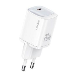 USAMS CC248 hálózati töltő Type-C aljzat (20W, GaN, PD gyorstöltő) FEHÉR   USAMS CC248 hálózati töltő Type-C aljzat (20W, GaN, PD gyorstöltő) FEHÉR