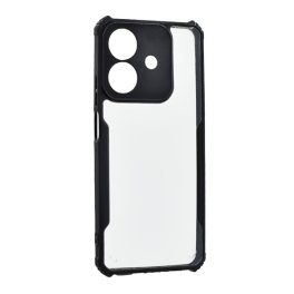   Szilikon telefonvédő (ütésállóság, légpárnás sarok, akril hátlap, kameravédő) FEKETE