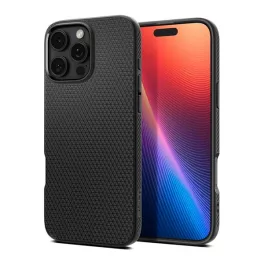  SPIGEN LIQUID AIR szilikon telefonvédő (ütésállóság, légpárnás sarok, rombusz) FEKETE