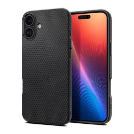   SPIGEN LIQUID AIR szilikon telefonvédő (ütésállóság, légpárnás sarok, rombusz) FEKETE