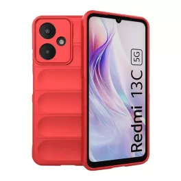   Szilikon telefonvédő (ütésállóság, kameravédő, 3D) PIROS