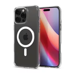   SPIGEN CRYSTAL HYBRID szilikon telefonvédő (ütésállóság, műanyag keret, MagSafe) ÁTLÁTSZÓ