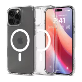   SPIGEN ULTRA HYBRID MAG műanyag telefonvédő (ütésállóság, légpárnás keret, matt, MagSafe) ÁTLÁTSZÓ