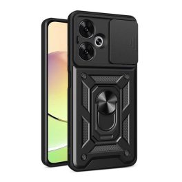 Defender szilikon telefonvédő (ütésállóság, tartógyűrű, kameravédő) FEKETE   Defender szilikon telefonvédő (ütésállóság, tartógyűrű, kameravédő) FEKETE