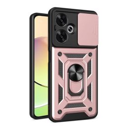 Defender szilikon telefonvédő (ütésállóság, tartógyűrű, kameravédő) ROZÉARANY   Defender szilikon telefonvédő (ütésállóság, tartógyűrű, kameravédő) ROZÉARANY