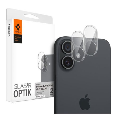 SPIGEN OPTIK kameravédő üveg 2db (9H) ÁTLÁTSZÓ