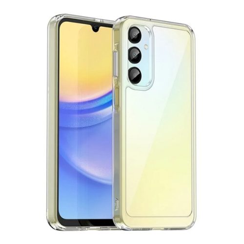 Szilikon telefonvédő (ütésállóság, átlátszó hátlap) ÁTLÁTSZÓ
