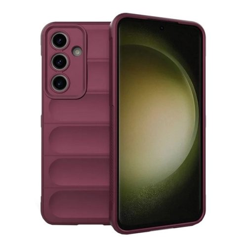Szilikon telefonvédő (ütésállóság, kameravédő, 3D) BORDÓ