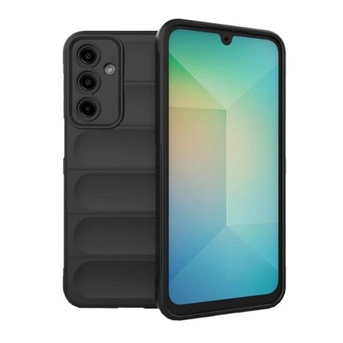 Szilikon telefonvédő (ütésállóság, kameravédő, 3D) FEKETE