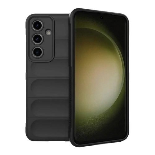 Szilikon telefonvédő (ütésállóság, kameravédő, 3D) FEKETE