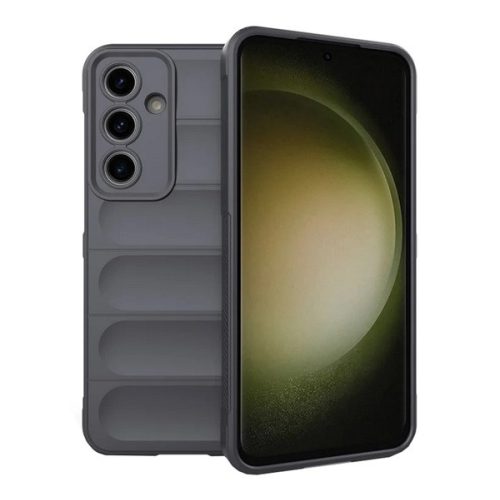 Szilikon telefonvédő (ütésállóság, kameravédő, 3D) SÖTÉTSZÜRKE