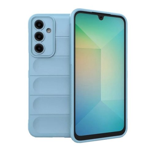 Szilikon telefonvédő (ütésállóság, kameravédő, 3D) VILÁGOSKÉK