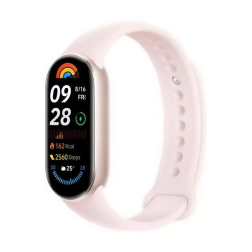 XIAOMI Smart Band 9 bluetooth okoskarkötő (v5.4, aktivitásmérő, alvásmonitor, 150 sport mód, vízálló, 5 ATM) RÓZSASZÍN